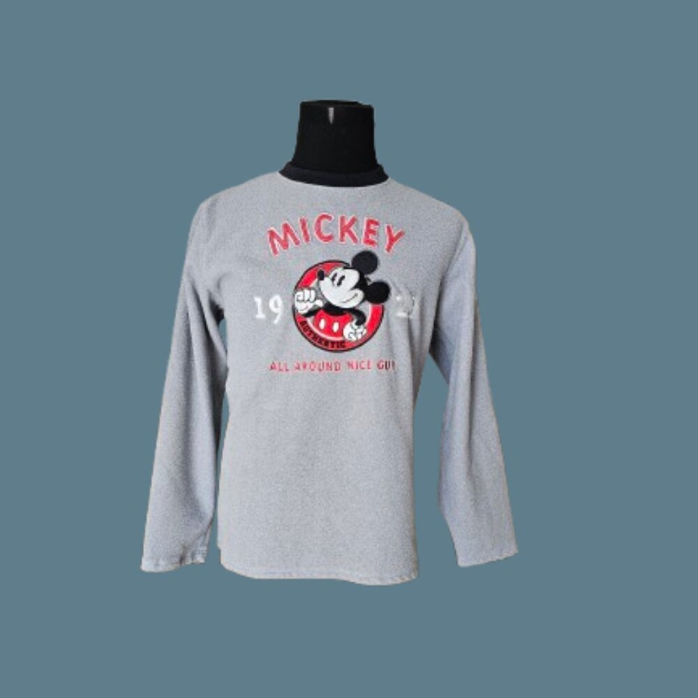 VINTAGE 90'S DISNEY Mickey AUTHENTIC ALL AROUND NICE GUY ADULT FLEECE -  SIZE M